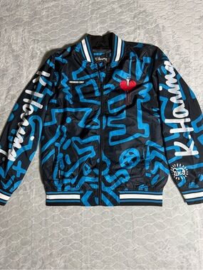 Members Only x Keith Haring Tokyo Pop Bomber Jacket Small